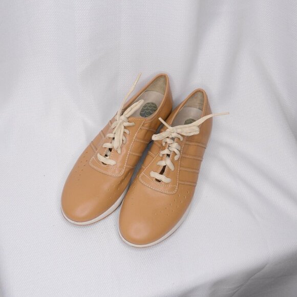 Stonefly Tan Leather Sneakers Sz 8 - Picture 2 of 8